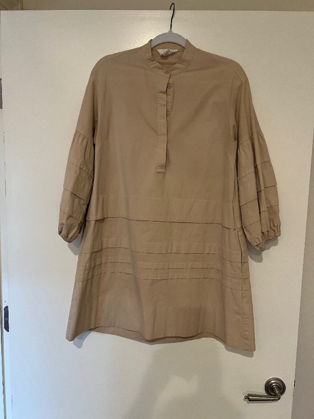 Pomanders Palace Button Front Tiered Sleeve Dress
